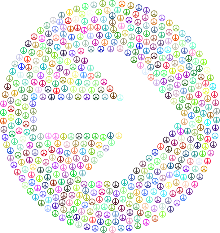 Peace Signs Throw Blanket (710x750), Png Download