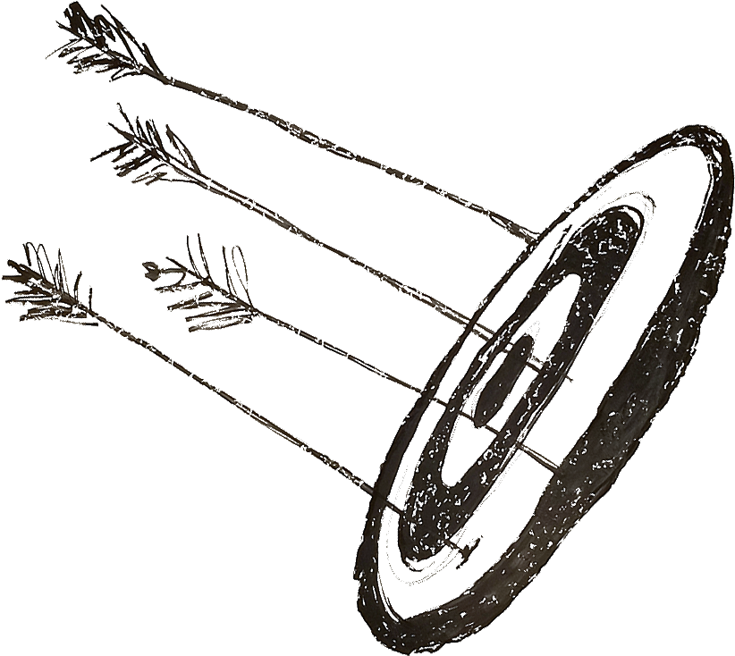 Jp Marketing Hand-drawn Bull's Eye - Drawing (865x786), Png Download