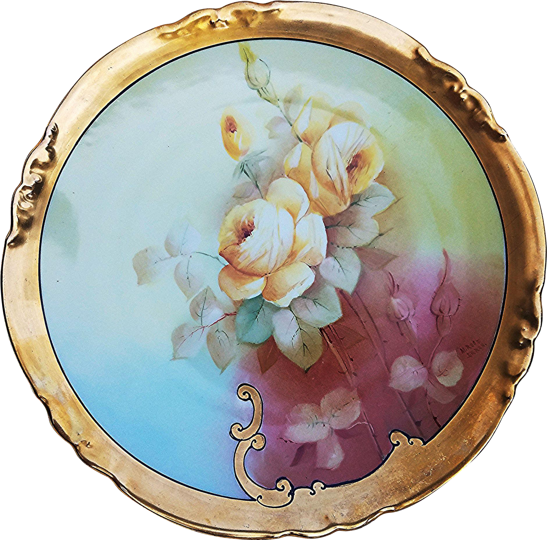 Gorgeous Akd France Limoges & E - Floral Design (1883x1883), Png Download