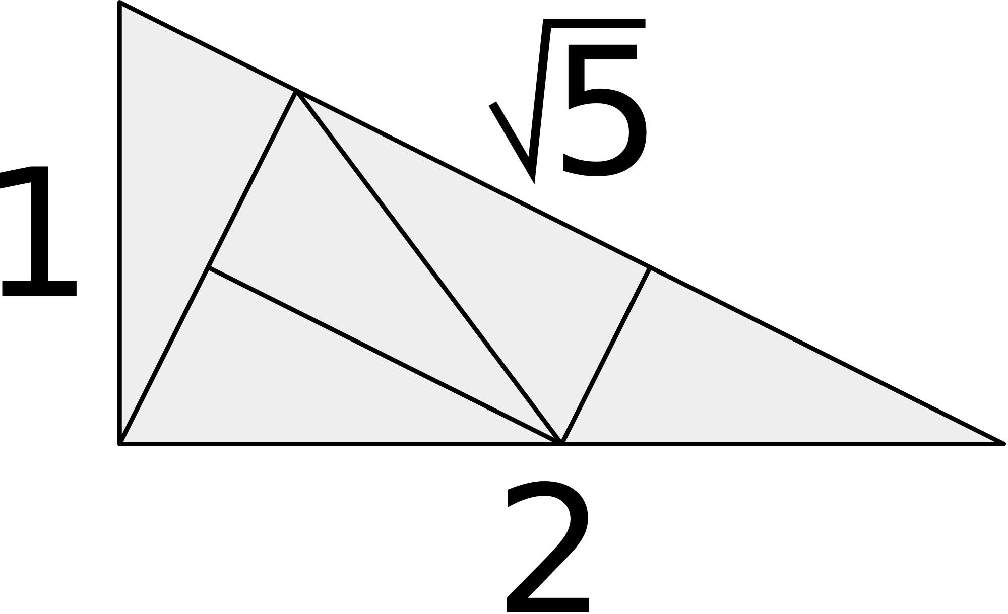 Open - 1 2 Sqrt 5 Triangle Angles (2000x1219), Png Download