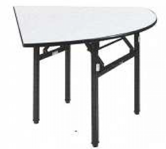 Quarter Round Folding Table - Quarter Round Table (700x867), Png Download