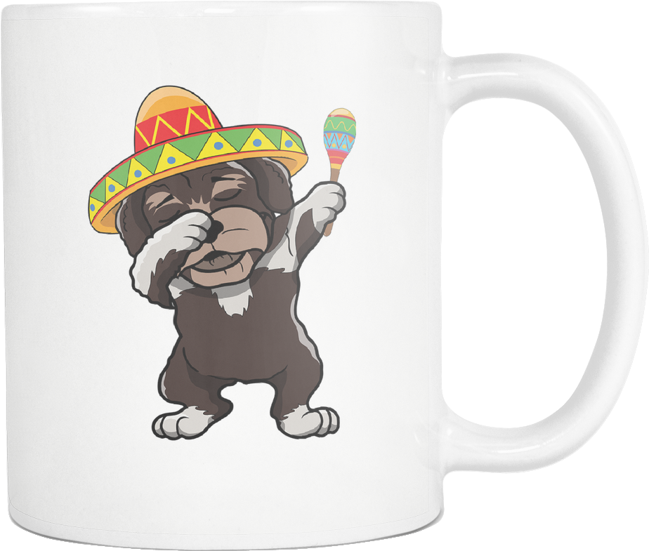 Dabbing Havanese Dog In Sombrero - Sun Bear (1024x1024), Png Download