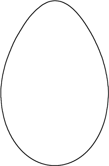 Templates Egg Shape Template To Cut Out Large Size - Public Domain (786x1017), Png Download