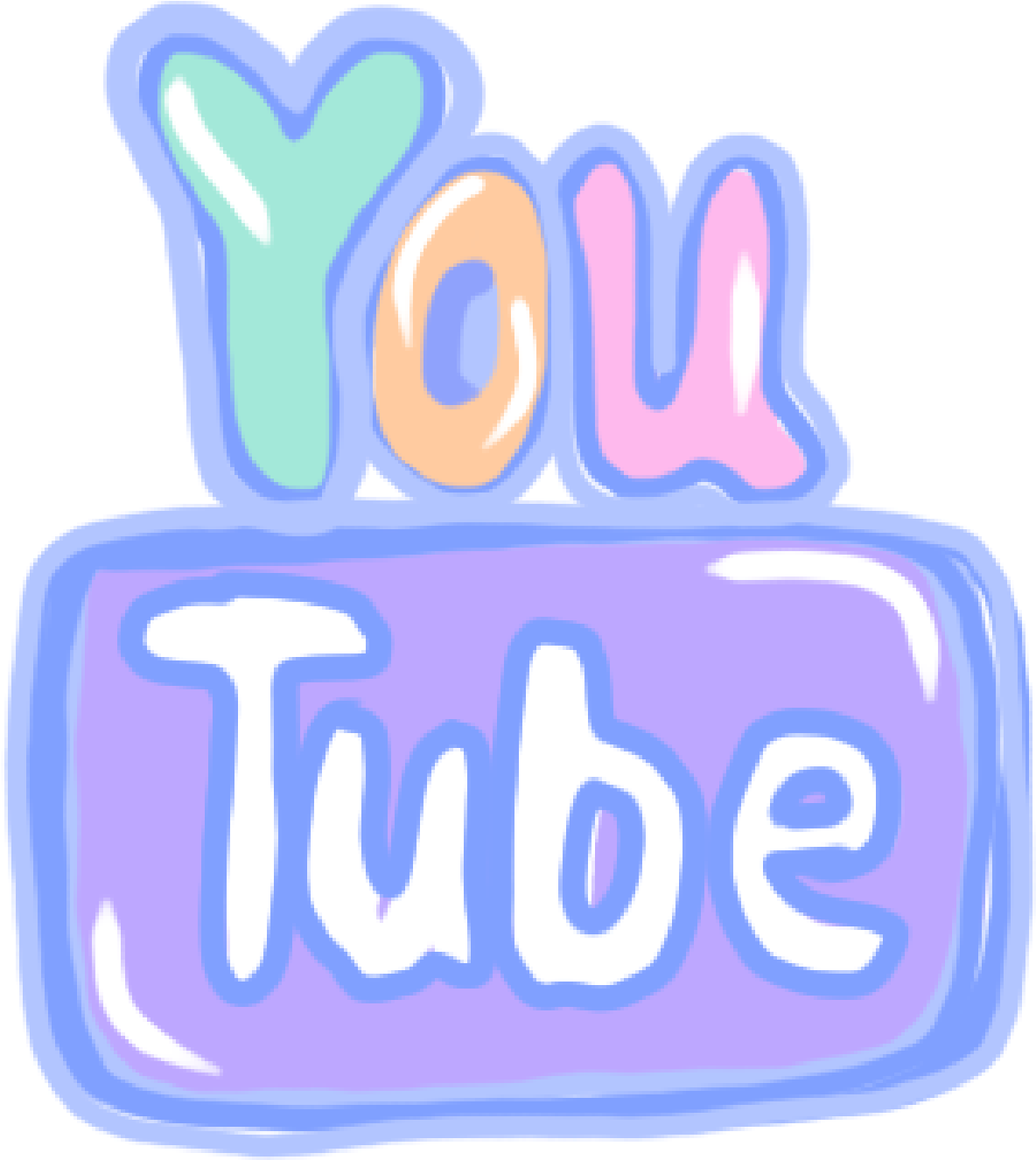 Youtube Social Transprent Png - Pastel Youtube Logo Png (2083x2083), Png Download