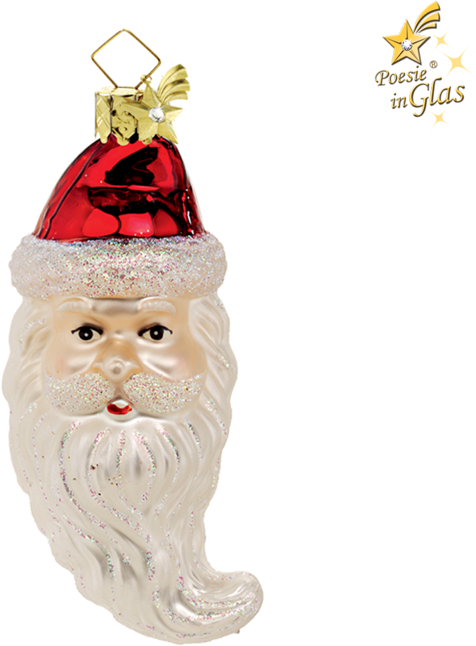 Santa's Head - Pendant (1000x1000), Png Download
