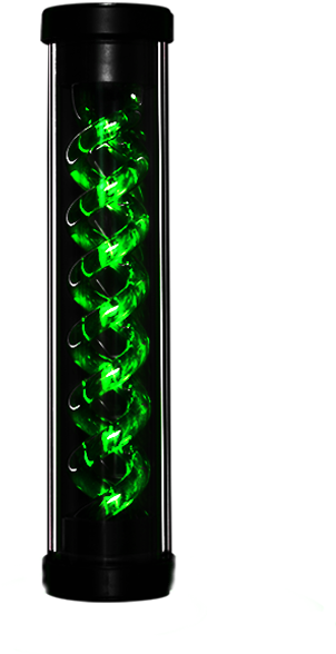 Clear Cylindrical Reservoir With A Double-helix Element - Kaleidoscope (1920x926), Png Download