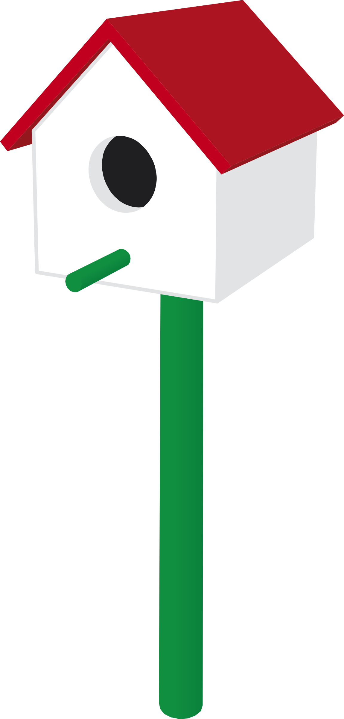 Birdhouse Clipart Hostted - Bird House Clip Art (1150x2400), Png Download