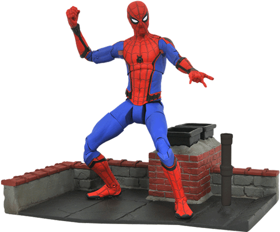 Marvel - Spider Man - Homecoming - Spider Man 7" Diamond - Spider Man Homecoming Marvel Select (600x600), Png Download