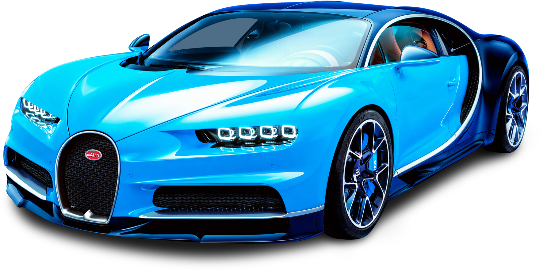 Bugatti Chiron Blue Car Png Image - Bugatti Png (1850x1009), Png Download