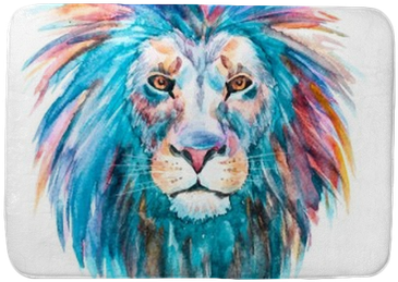 Watercolor Lion (400x400), Png Download