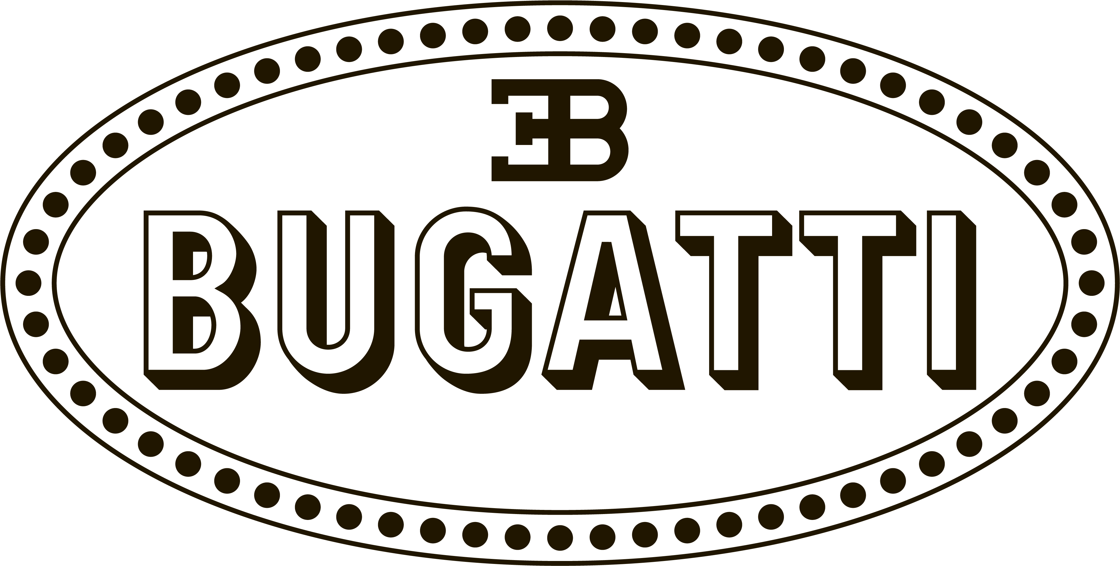 Bugatti Emblem - Bugatti Logo Black And White (3840x2160), Png Download