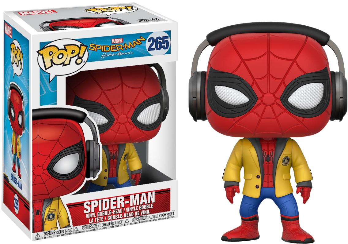 Funko Pop Marvel Spiderman Homecoming Spiderman With - Funko Pop Spiderman With Headphones (1136x799), Png Download