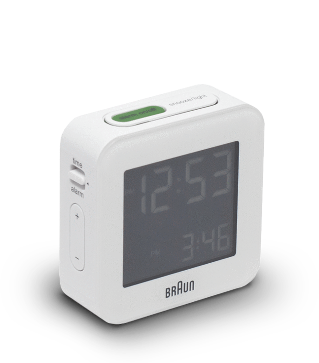 Braun Digital Lcd Alarm Clock In White - Braun Digital Lcd Alarm Clock (1024x838), Png Download