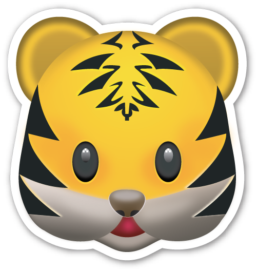 Tiger Face - Tigre Emoji (501x528), Png Download