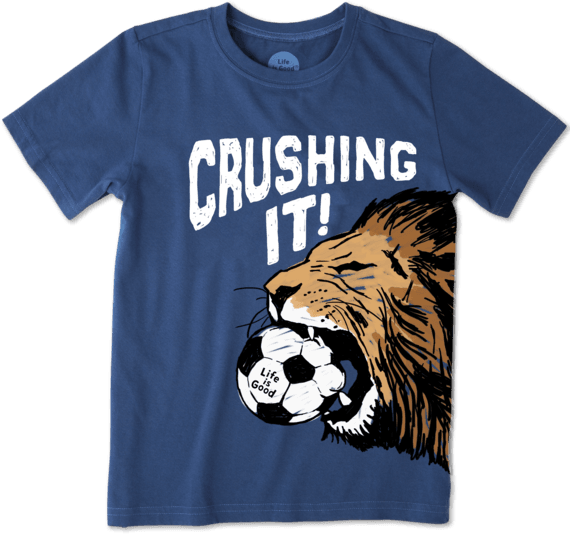 Boys Crushing It Soccer Crusher Tee - T-shirt (570x534), Png Download