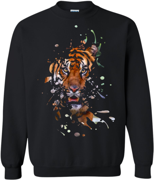 Disappearing Tiger Crewneck Pullover Sweatshirt - Bro Do You Even Leviosa Logo (580x580), Png Download