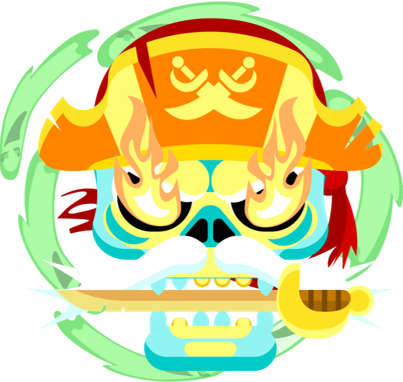 The Pirate Skull - Knife Hit Pirates (403x382), Png Download