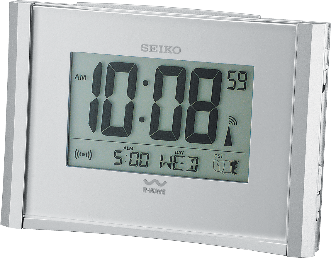 R-wave Atomic Bedside Alarm Clock $48 - Seiko R-wave Atomic Bedside Alarm Clock (1145x891), Png Download