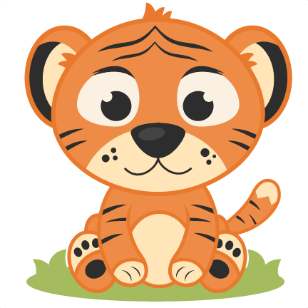 Baby Tiger Clipart - Baby Tiger Cartoon Png (432x432), Png Download
