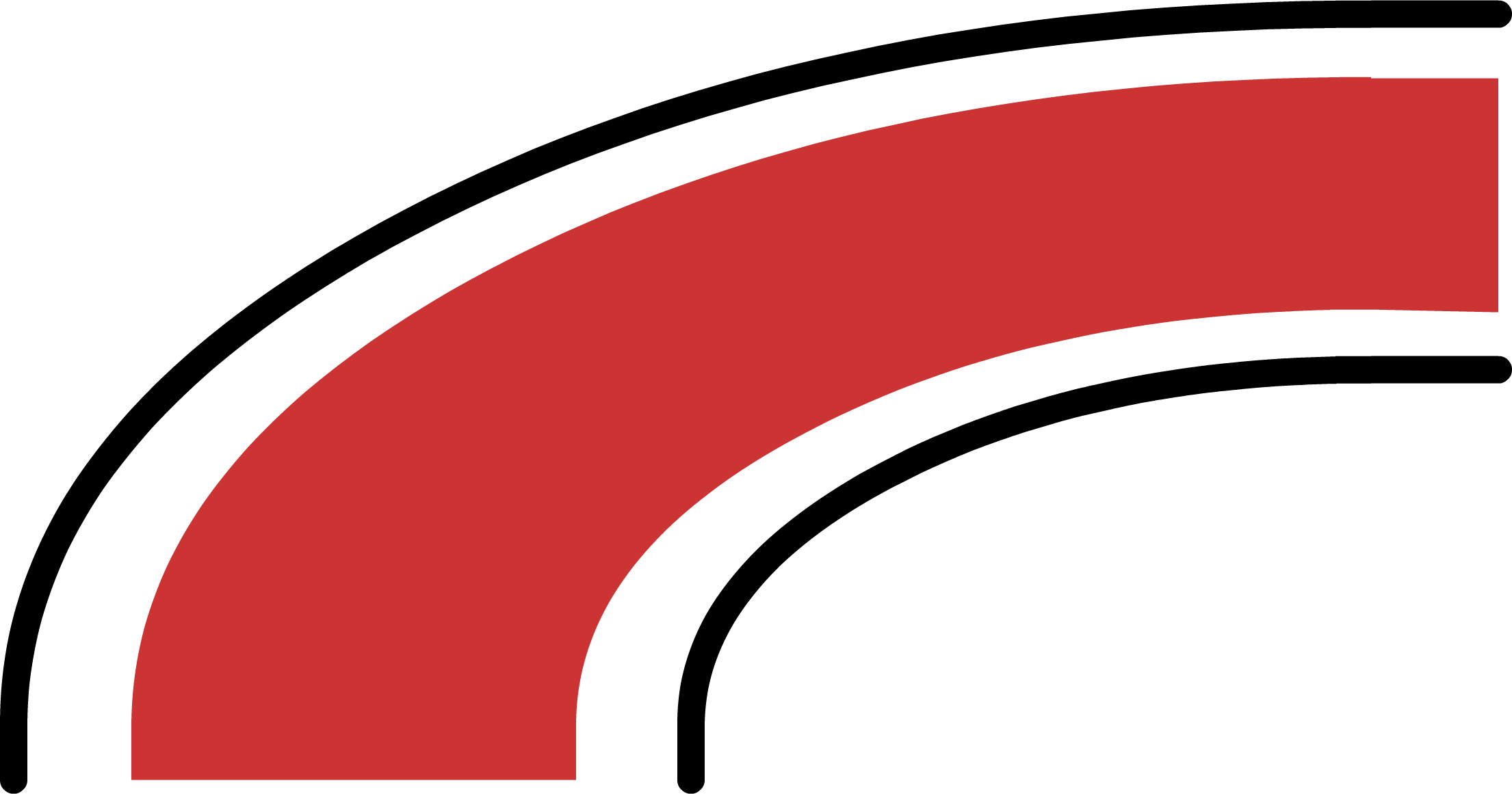 Curved Racetrack Piece - Racetrack Png (2210x1161), Png Download