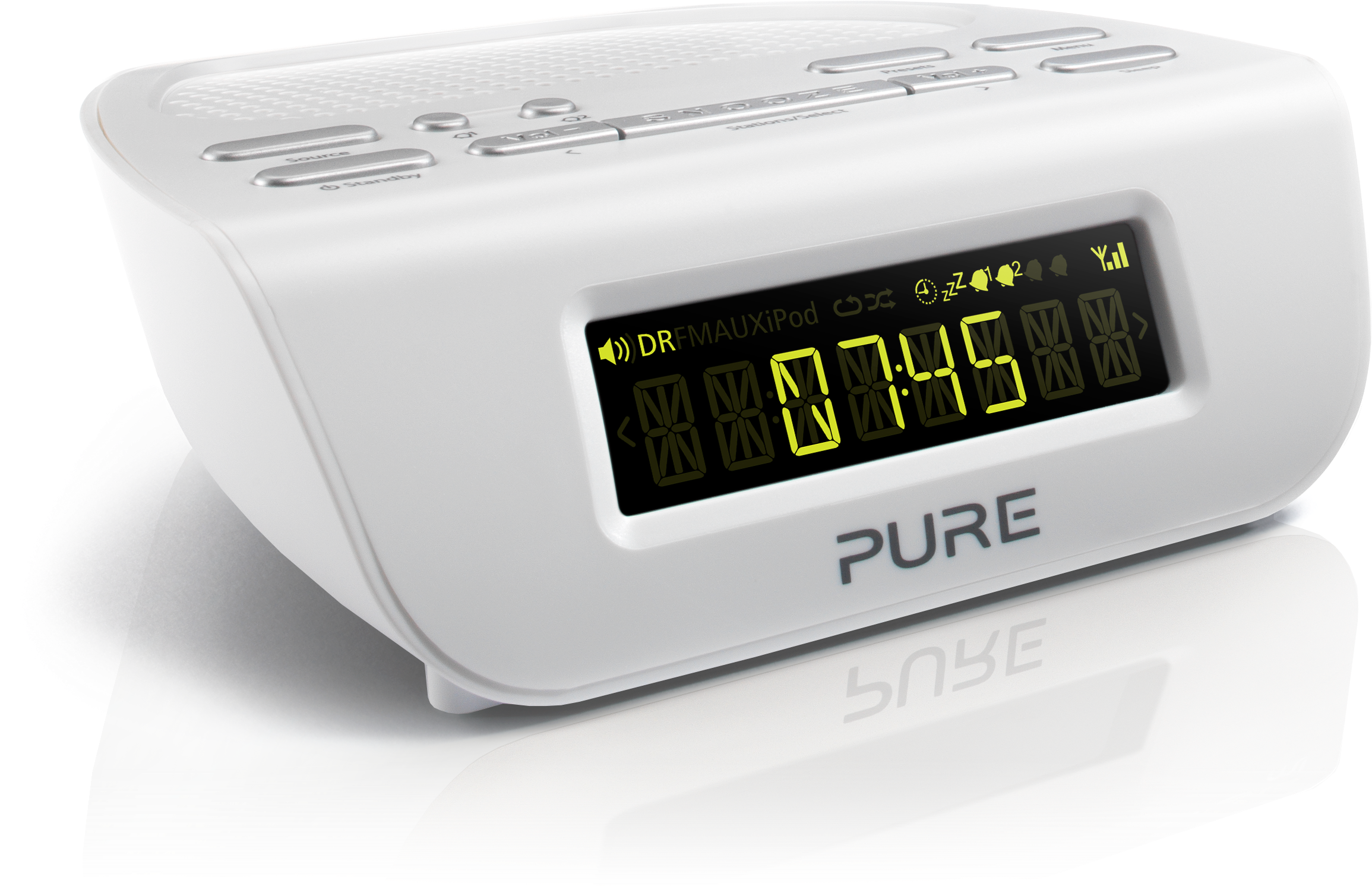 Siesta Mi Series 2 - Pure Siesta Mi Series 2 Radio Alarm Clock (white) (2500x2500), Png Download