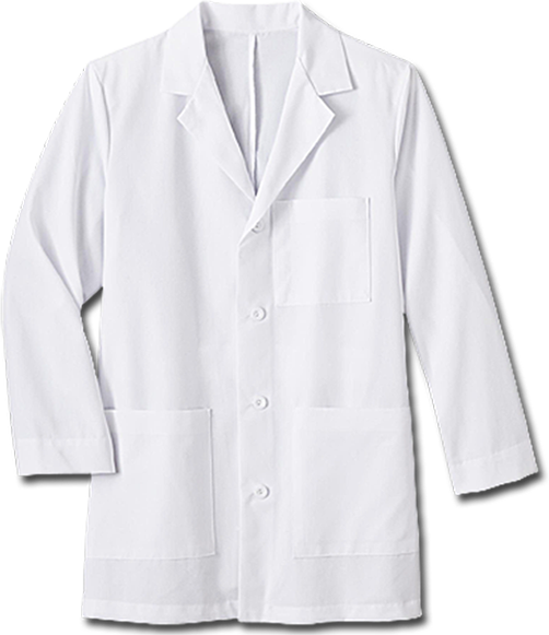 Meta Men's 34" M - White Coat (502x581), Png Download