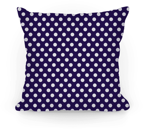 Navy Polka Dot Pattern Pillow - Piatti Neri Shabby Plastica (484x484), Png Download