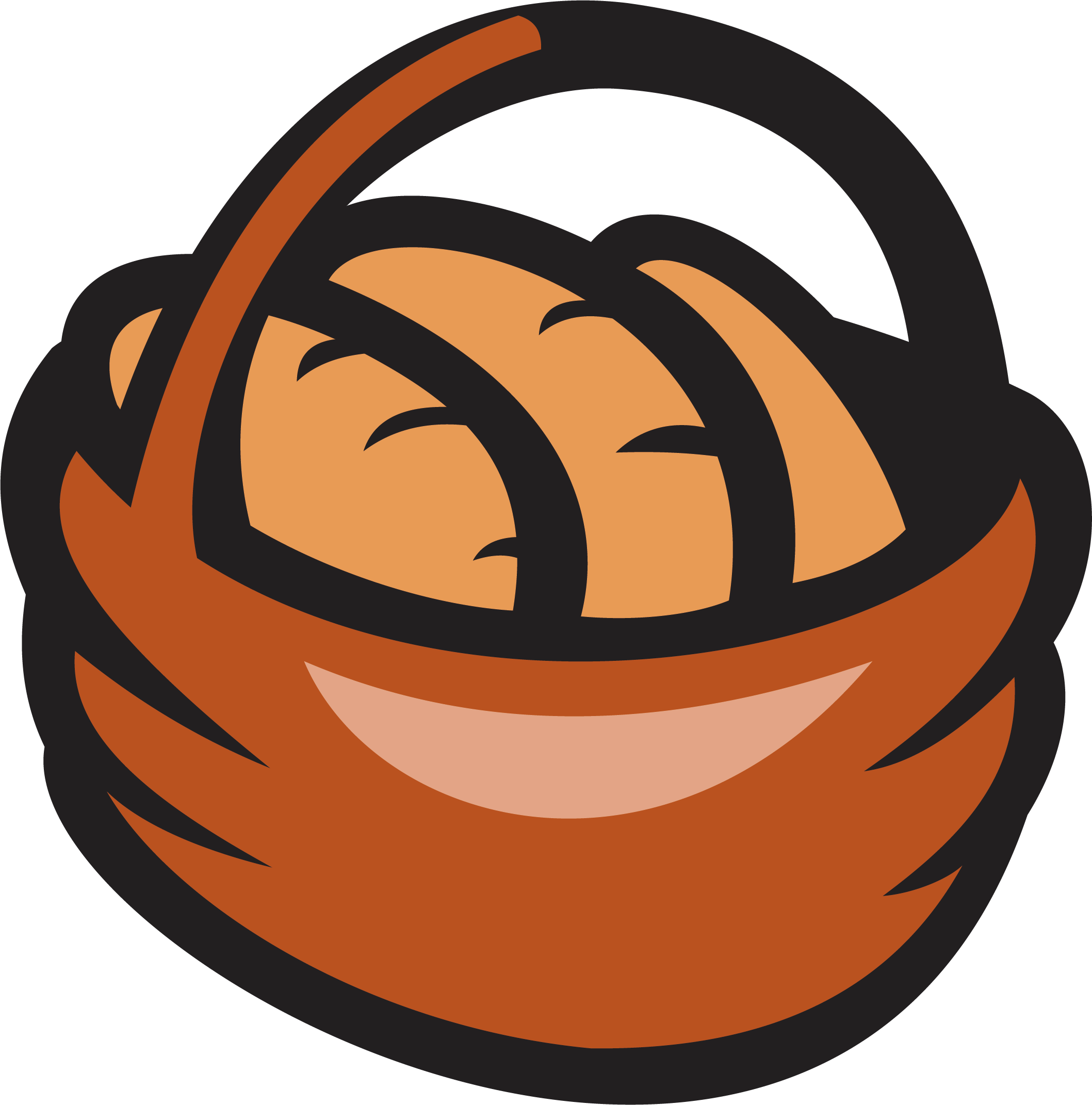 Basket Of Bread Loaf Bakery (2117x2142), Png Download