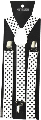 Polka Dot Suspenders - Tarocash Polka Dot Suspenders (457x613), Png Download