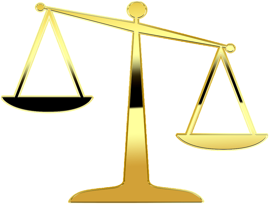 Scales And Balances - Balance Beam Justice Png (1280x720), Png Download