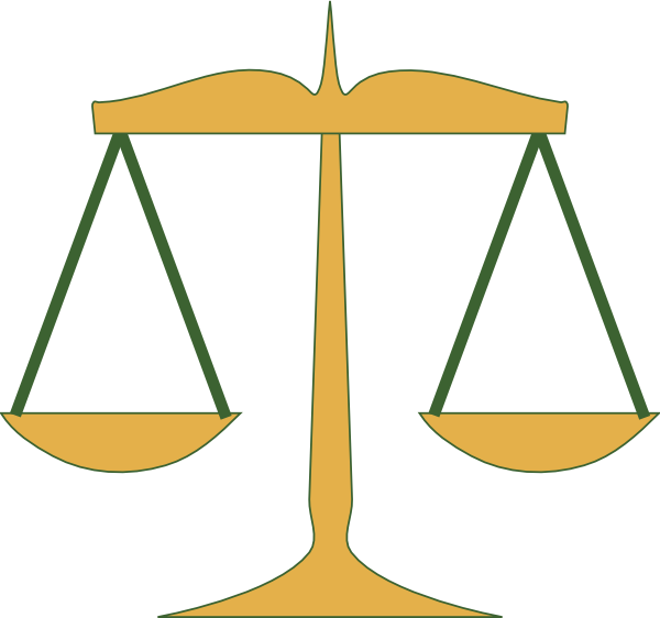 Scales Of Justice Clip Art At Clker Com Vector Online - Scales Of Justice Clip Art (600x562), Png Download