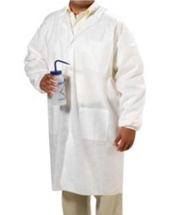 Lab Coat Sms, Knit Collar & Cuff 4xl Blu - White Coat (750x750), Png Download
