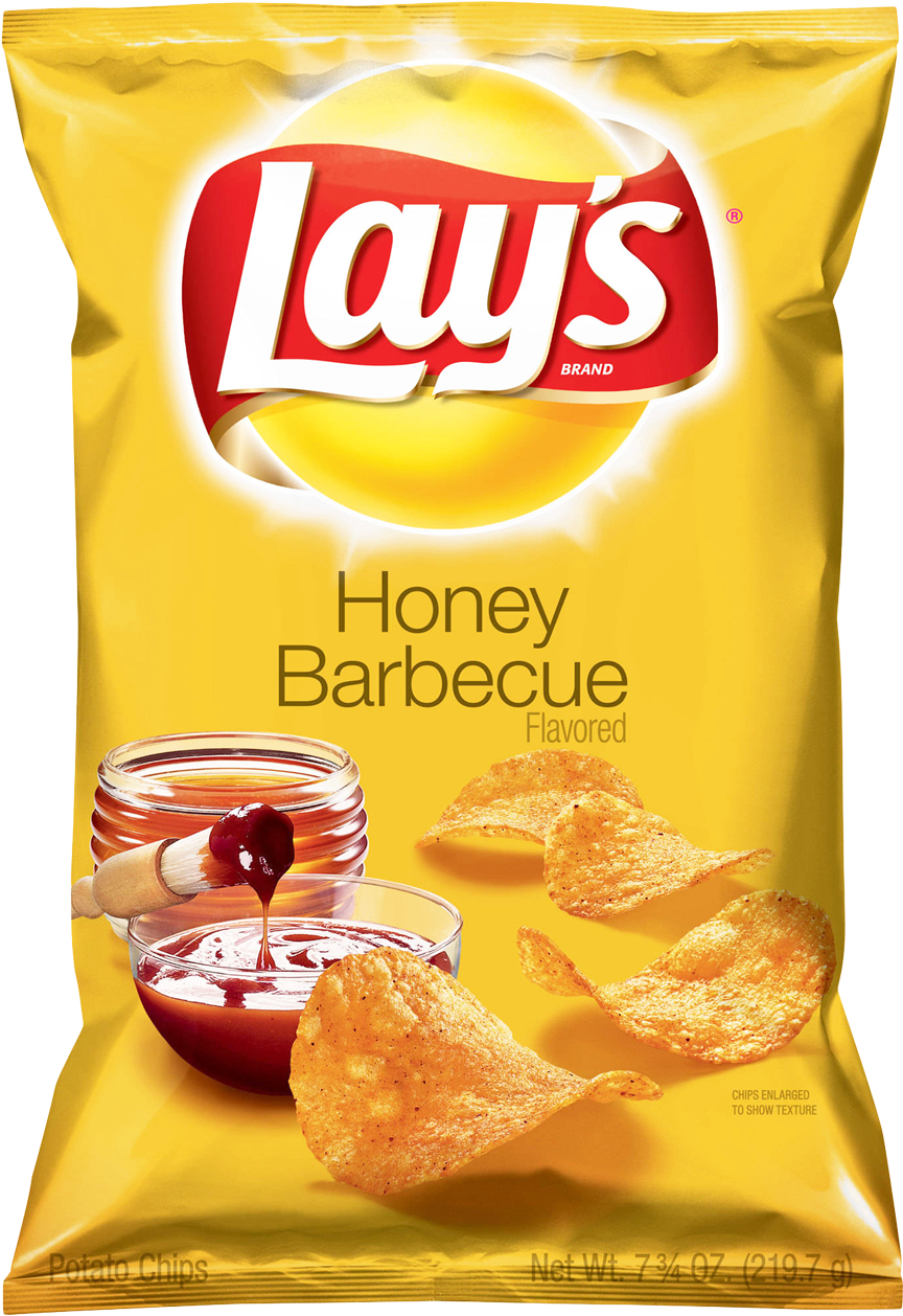 Lays Potato Chips Pack Png Image - Lay's Honey Barbecue (1000x1377), Png Download