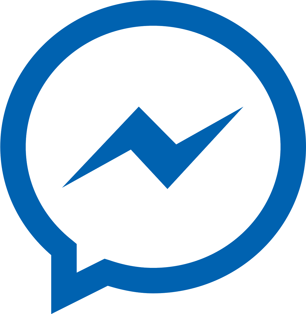 Facebook Messenger Icon - Number 3 Png Blue (1600x1600), Png Download