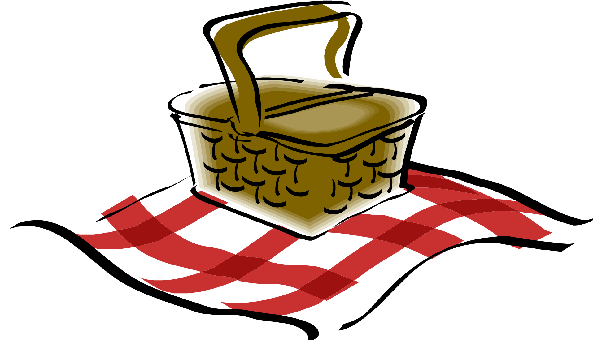 Cartoon Picnic Basket Png - Picnic Basket Clip Art (1920x1121), Png Download