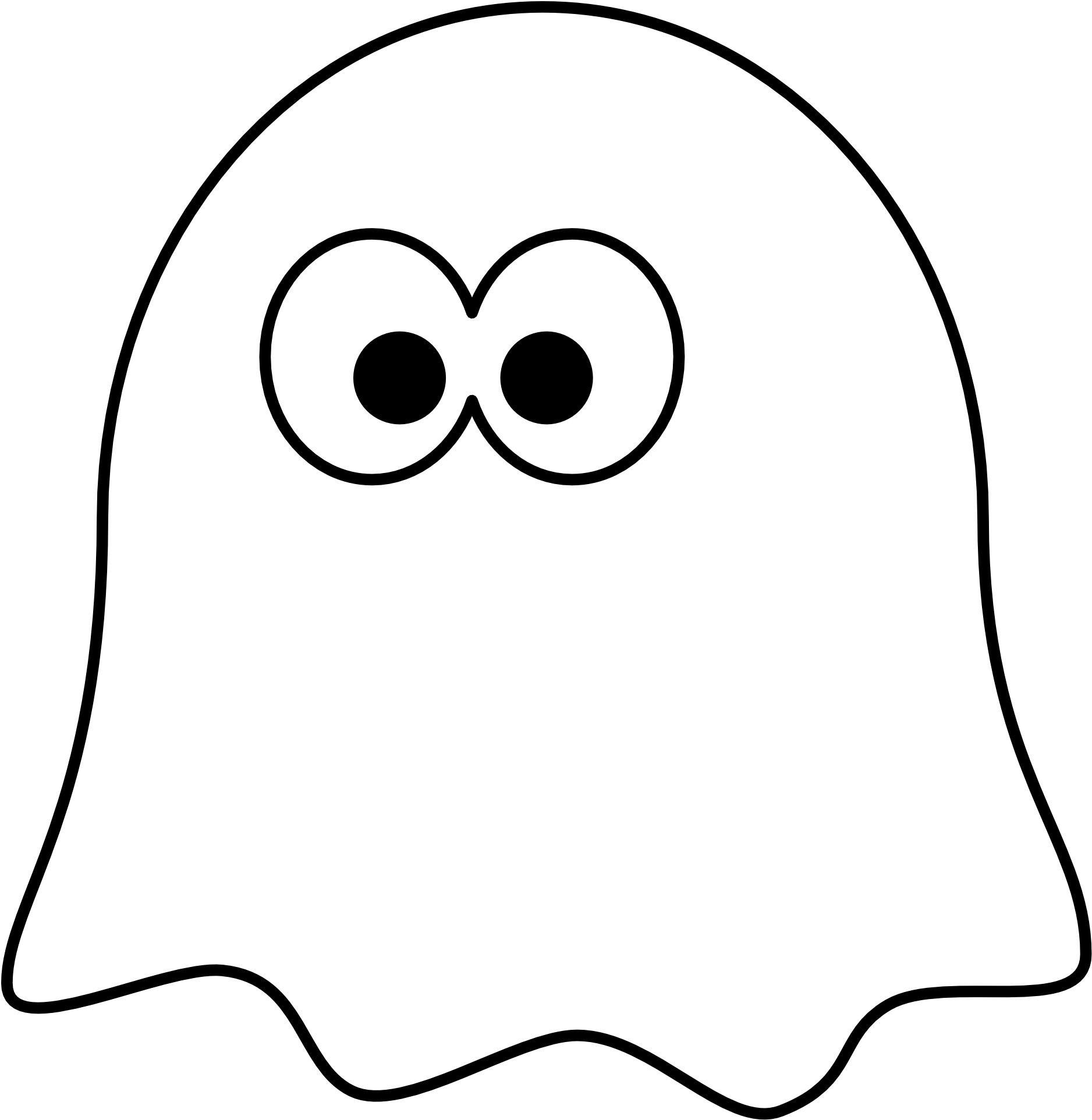 Ghost Clipart Black And White - Grey Ghost Clip Art (1969x2133), Png Download
