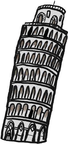 Post Navigation - Leaning Tower Of Pisa Clip Art (500x500), Png Download