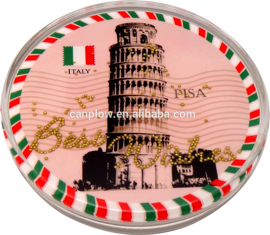 Custom Italy The Leaning Tower Of Pisa Resin Best Selling - Famous Italy The Leaning Tower Of Pisa Vintage Calligraphic (1000x1000), Png Download