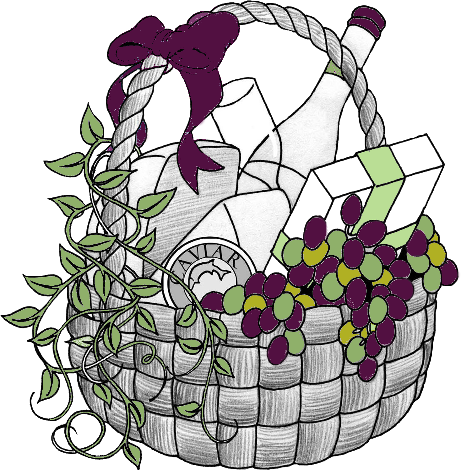 Basket Clipart Prize - Gift Basket Clip Art (830x854), Png Download