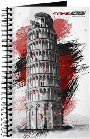 Leaning Tower Of Pisa Action Journal - Best Gift Pisa Italy Canvas Hoodie/t-shirt/mug Black/navy/pink/white (460x460), Png Download