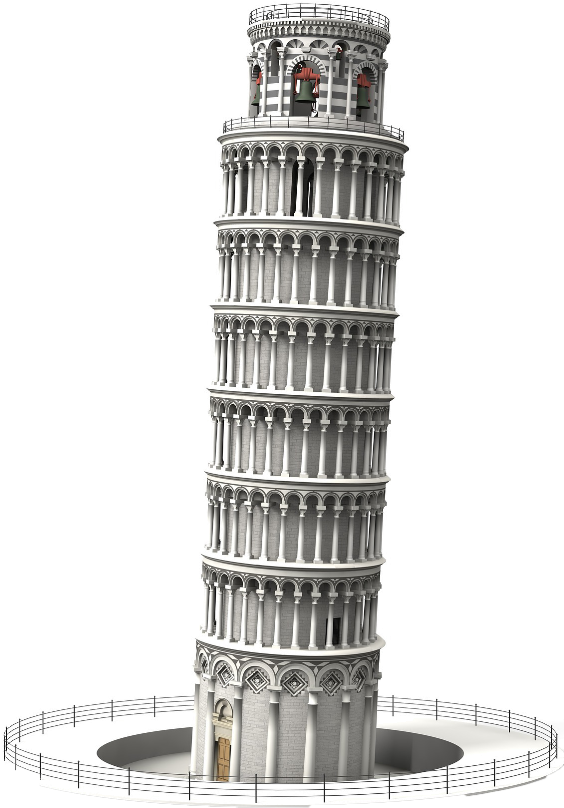 Leaning Tower Png (563x817), Png Download
