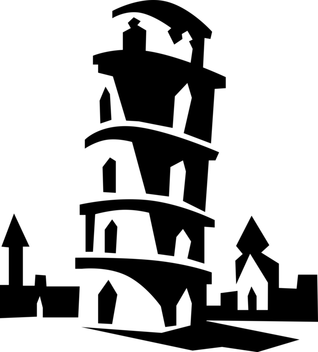Vector Illustration Of Leaning Tower Of Pisa Campanile - Italy Clip Art (632x700), Png Download