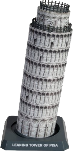 3d Puzzle Pisa Tower, , Large - Leaning Tower Of Pisa (239x492), Png Download