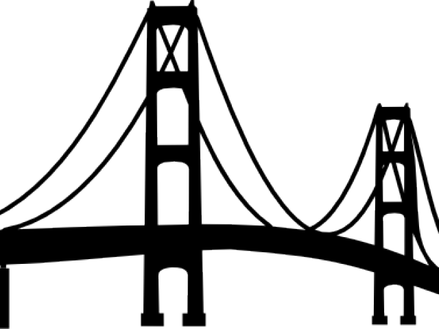 Gate Free On Dumielauxepices Net Mackinac Bridge - Mackinac Bridge Silhouette (640x480), Png Download