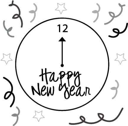 By Mafia Hacks - New Year Clock Clipart (483x470), Png Download