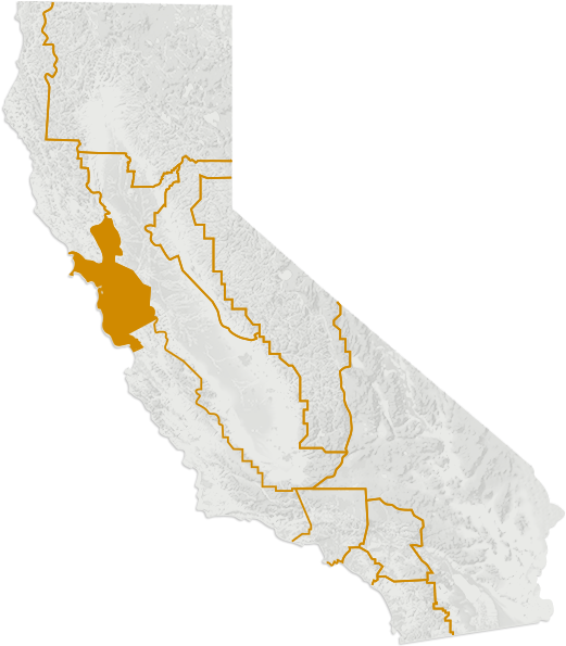 Golden Gate Bridge Vca Maps Sfbayarea - Orange County On A Map Of California (560x640), Png Download