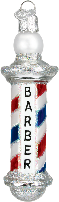 Barber Pole Ornament - Barber Shop Ornaments (1024x1024), Png Download