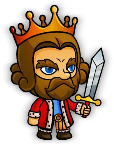 King Vlad Medieval Character Art - Cartoon (600x500), Png Download