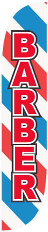 Barber Feather Flag Barber Pole - Lookourway Barber Feather Flag (391x521), Png Download