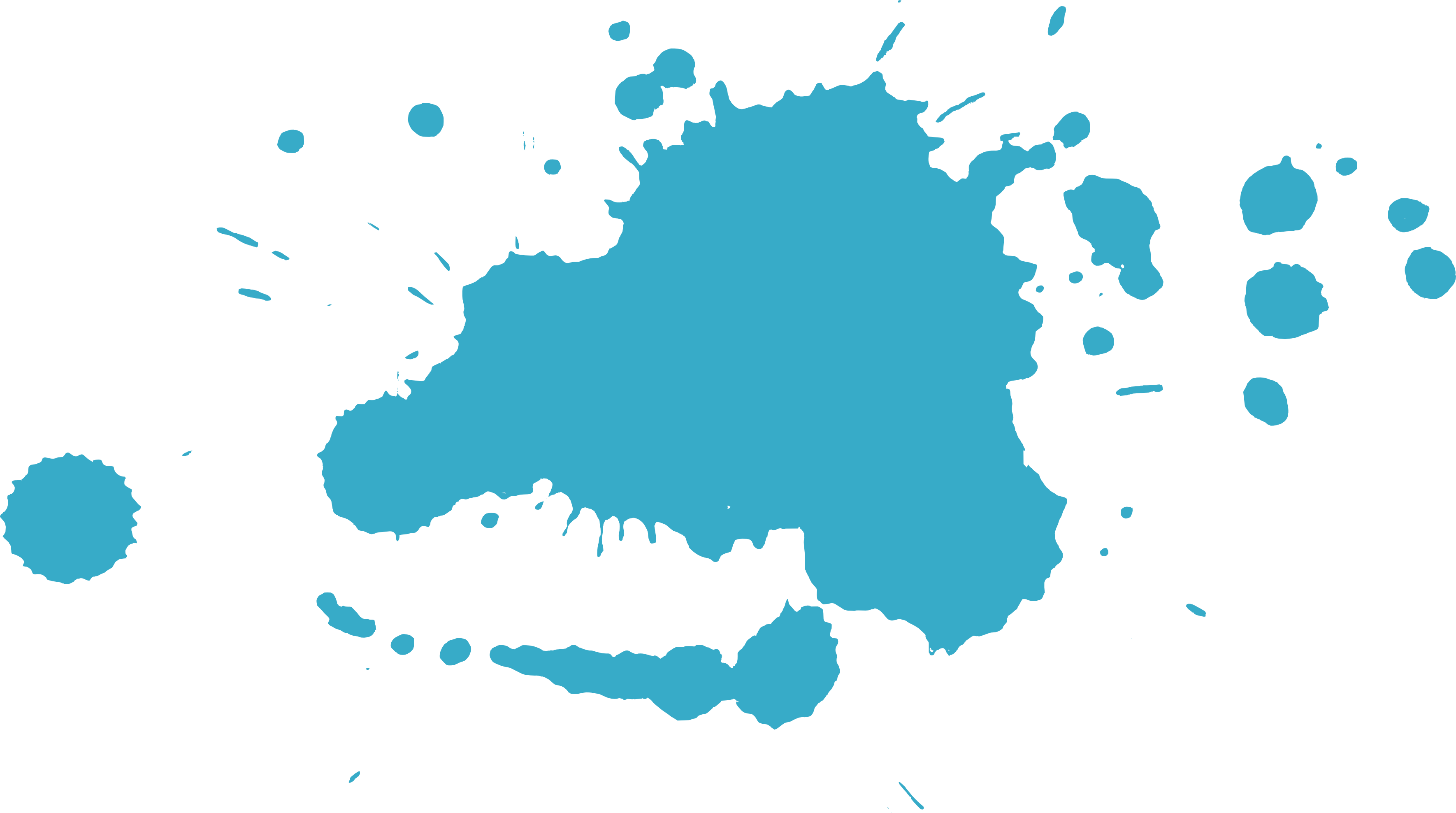 Paint Blue Cut Out Png Png Images - Portable Network Graphics (3539x1976), Png Download